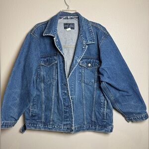 Vintage Rock Creek Jean Jacket Womens Size 2X Eagle America Classic Denim